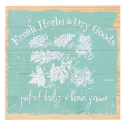Fresh Herbs & Dry Goods Pallet Outdoor Wall Sign, 15"