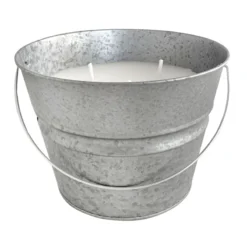 Galvanized Metal Citronella Bucket Candle, 28oz
