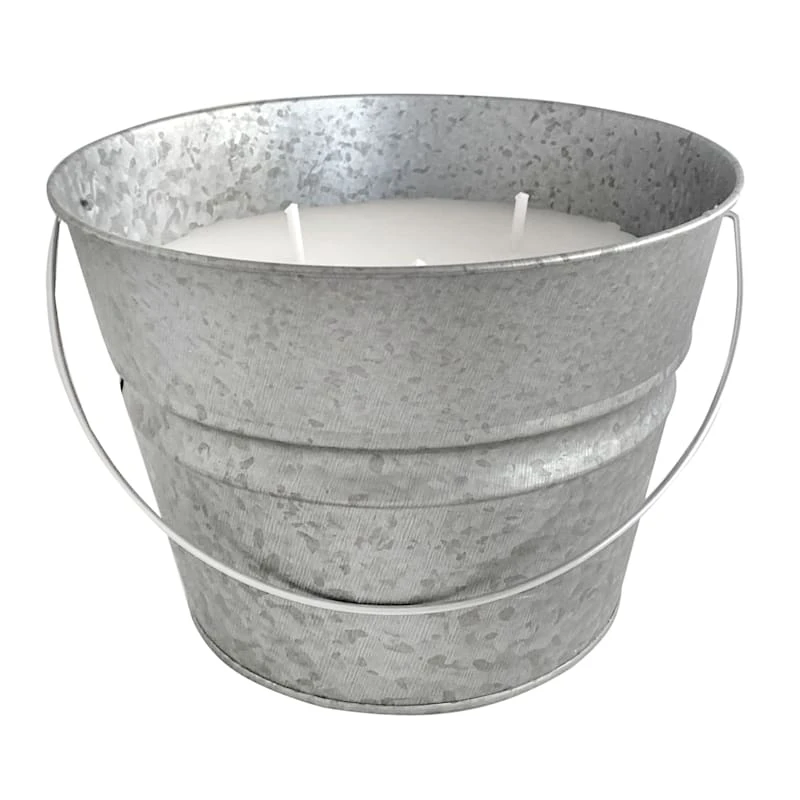 Galvanized Metal Citronella Bucket Candle, 28oz 1 Galvanized Metal Citronella Bucket Candle, 28oz