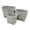 Grey Chipwood Storage Basket, Medium