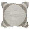 Grey Fringe Outdoor Throw Pillow, 18"