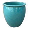Havana Green Ceramic Planter, 13.4"