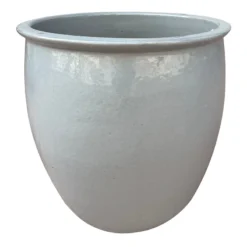 Havana Grey Ceramic Planter, 16.9"
