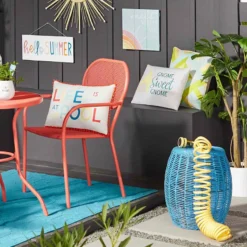 Hello Summer Metal Outdoor Wall Sign, 8x20 -Outdoor Corner Shop hello summer metal outdoor wall sign 8x20 3