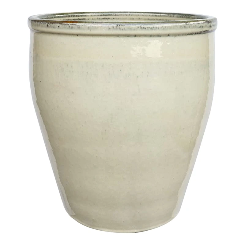 Honeybloom Berlin White Ceramic Planter, 13" 1 Honeybloom Berlin White Ceramic Planter, 13"