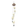 Honeybloom Cream Ceramic Bird Wind Chime, 35.8"