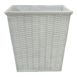 Honeybloom Green Woven Square Planter, 12"