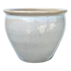 Honeybloom Mews White Ceramic Planter, Extra Large