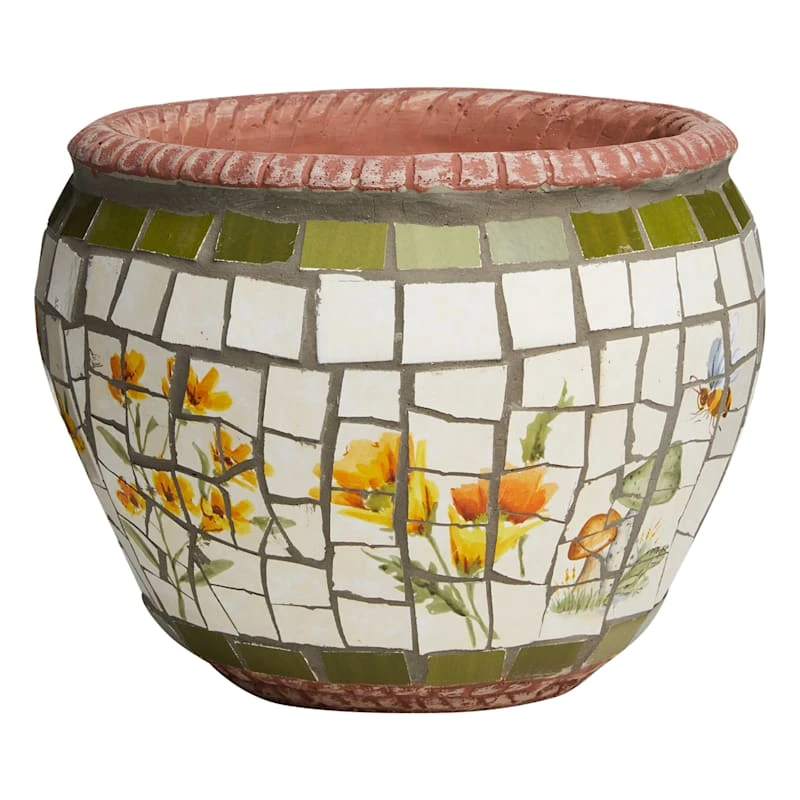 Honeybloom Mosaic Ceramic Pot, Small 1 Honeybloom Mosaic Ceramic Pot, Small