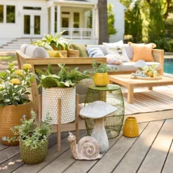 Honeybloom Mushroom Garden Statue, 14" -Outdoor Corner Shop honeybloom mushroom garden statue 14 2