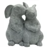 Honeybloom Outdoor Double Rabbit Figurine, 11.5"