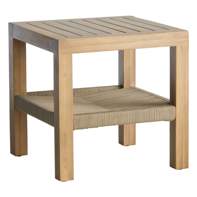 Honeybloom Park City Acacia Wood Outdoor End Table 1 Honeybloom Park City Acacia Wood Outdoor End Table