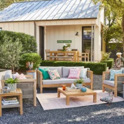 Honeybloom Park City Outdoor Blonde Acacia Wood Lounge Chair With Rope Accent -Outdoor Corner Shop honeybloom park city outdoor blonde acacia wood lounge chair with rope accent 4