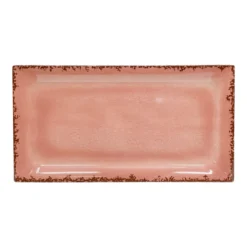 Honeybloom Pink Melamine Serving Tray, 16x8.5