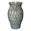 Honeybloom Pre-Lit Patina Owl Fountain, 25.5"