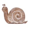 Honeybloom Rustic Snail Garden Statue, 10"