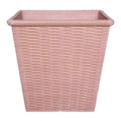 Honeybloom Terracotta Square Woven Planter, 15"