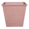 Honeybloom Terracotta Woven Square Planter, 12"