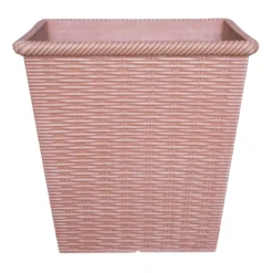 Honeybloom Terracotta Woven Square Planter, 12"