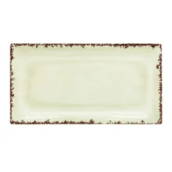 Honeybloom White Melamine Serving Tray, 16x8.5