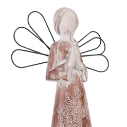 Honeybloom Wire Wing Angel Garden Statue, 14" -Outdoor Corner Shop honeybloom wire wing angel garden statue 14 2
