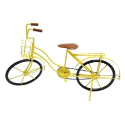 Honeybloom Yellow Metal Bicycle Yard Decor, 18"
