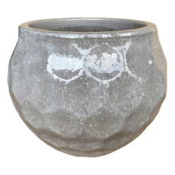 Honeycomb White Ceramic Planter, 7.9"