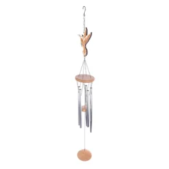 Hummingbird Wooden Wind Chime, 34"