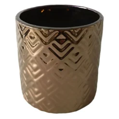 Indoor Decorative Copper Ceramic Pot, 6"