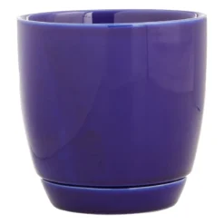 Indoor Elsie Blue Stoneware Ceramic Pot, 6"