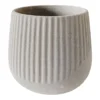 Indoor Grey Ribbed Ceramic Planter, 5"