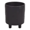 Indoor Mod Black Footed Ceramic Pot, 8"