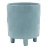 Indoor Mod Blue Footed Ceramic Pot, 8"