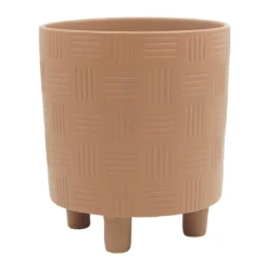 Indoor Mod Terra Ceramic Footed Pot, 8"