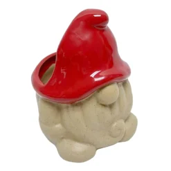 Indoor Red Gnome Ceramic Planter, 6"