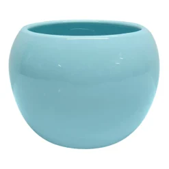 Indoor Smooth Light Blue Ceramic Pot, 4.5"