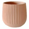 Indoor Terracotta Ribbed Ceramic Planter, 6"