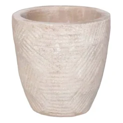 Indoor Textured Terracotta Clay Pot, Medium