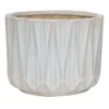Indoor White Angles Ceramic Pot, Large