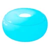 Inflatable LED Blue Ottoman, 23"