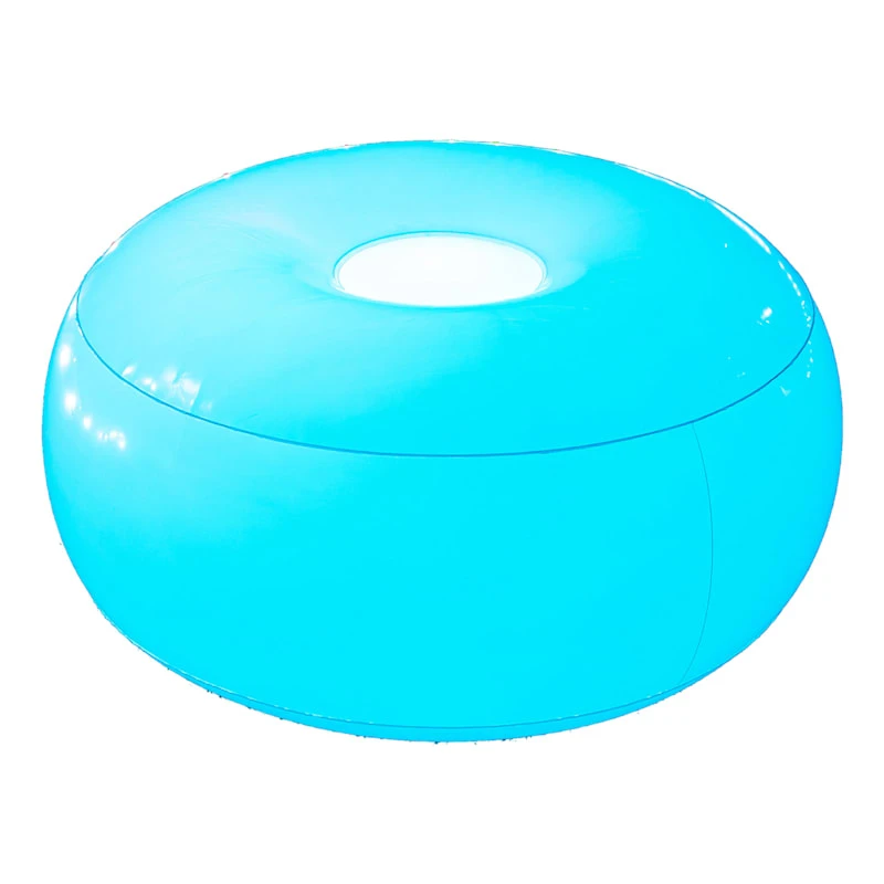 Inflatable LED Blue Ottoman, 23" 1 Inflatable LED Blue Ottoman, 23"