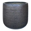 Isis Mist Black Ceramic Planter, Medium