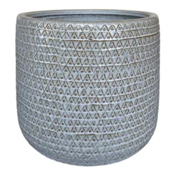 Isis White Ceramic Planter, Medium