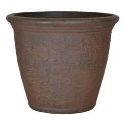 Kiri Rust Brown Decorative Planter, 12.5"