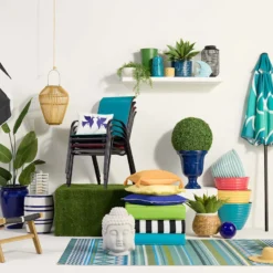 Kiwi Green Canvas Gusseted Outdoor Deep Seat Cushion -Outdoor Corner Shop kiwi green canvas gusseted outdoor deep seat cushion 2