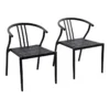 Laila Ali 2-Piece Sydney Outdoor Bistro Chairs, Black
