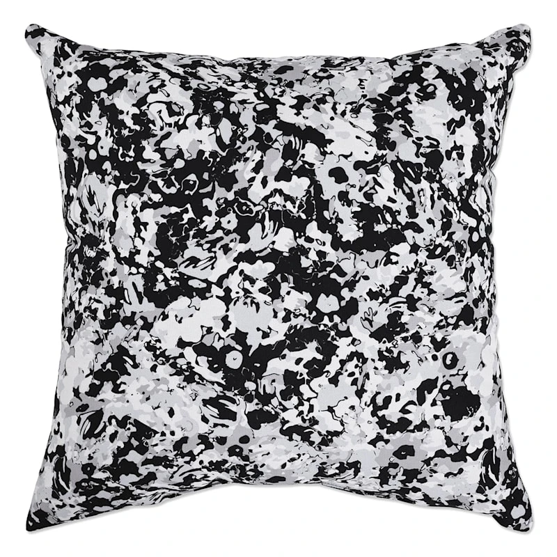 Laila Ali Black & Blue Splatter Paint Outdoor Throw Pillow, 16" 1 Laila Ali Black & Blue Splatter Paint Outdoor Throw Pillow, 16"