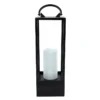 Laila Ali Black Metal Outdoor Lantern, 16"