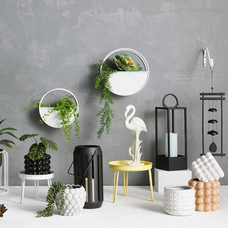 Laila Ali Black Metal Outdoor Lantern, 16" 4 Laila Ali Black Metal Outdoor Lantern, 16" - Image 4