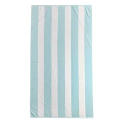 Laila Ali Blue Cabana Striped Beach Towel, 34x62